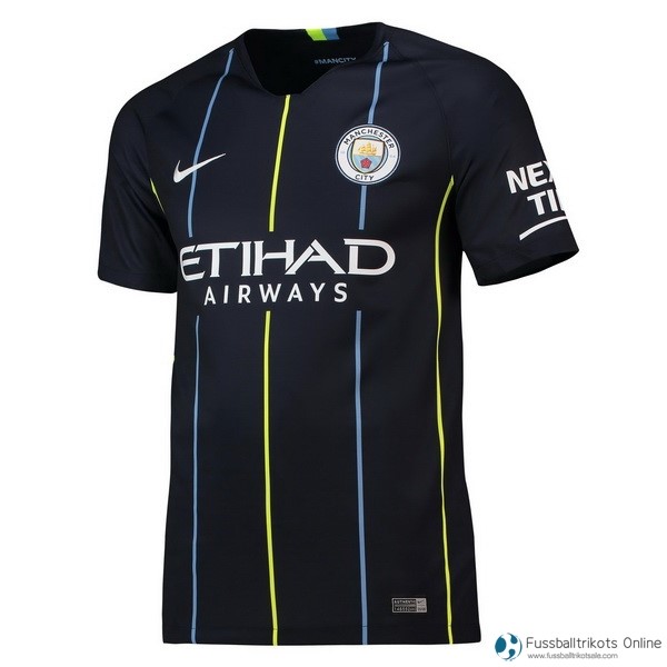 Manchester City Trikot Auswarts 2018-19 Blau Fussballtrikots Günstig